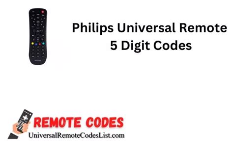 philips universal remote 4 digit code|5 digit TV codes for Philips Universal Remote Controls (/27).